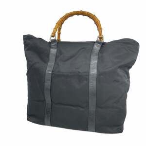 Gucci Bamboo Handbag 002 2854 0412 5 Nylon Black Women's